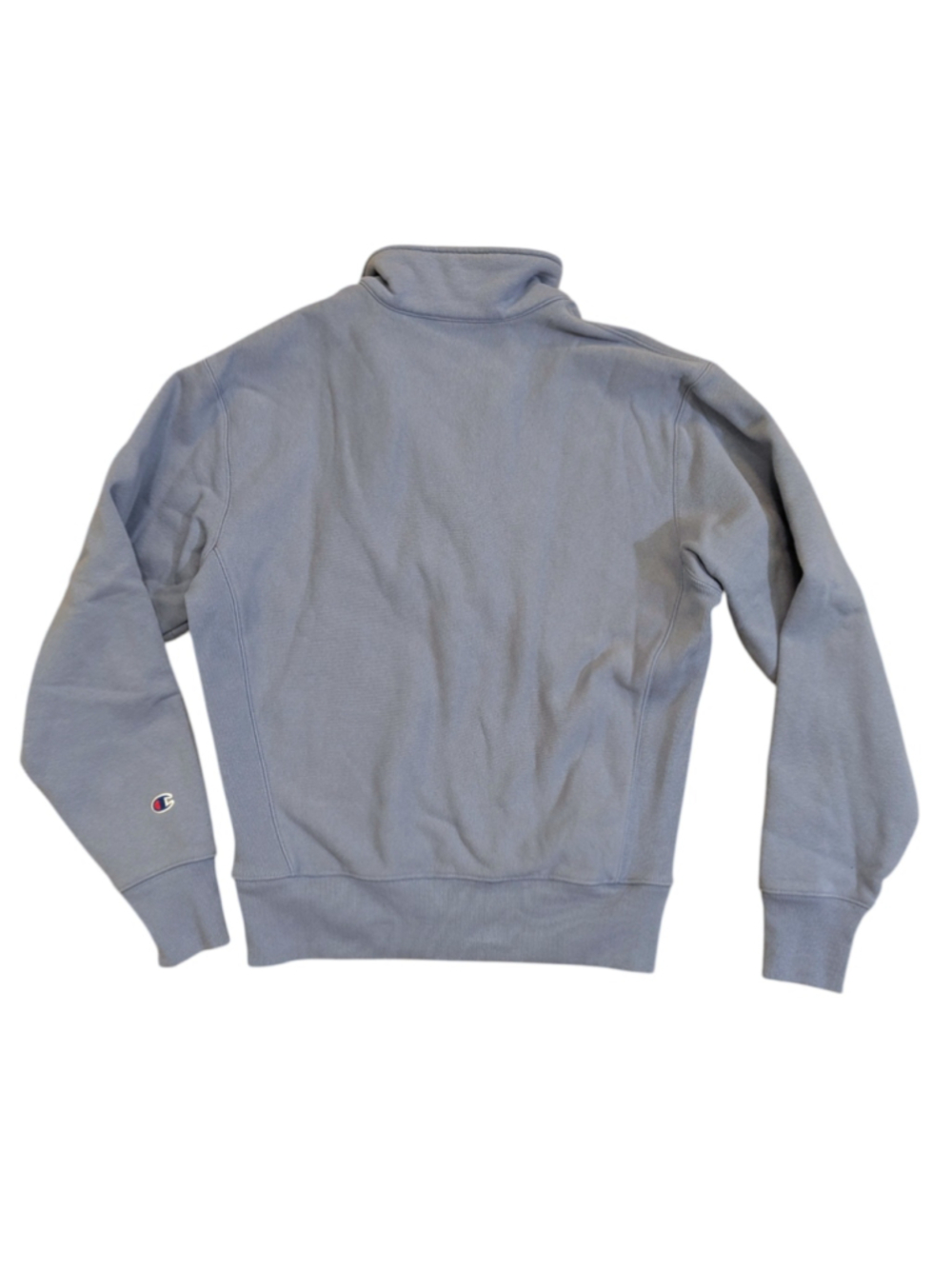Champion Reverse Weave 1/4 Zip Sweatshirt Small Light Blue - Picture 3 of 11